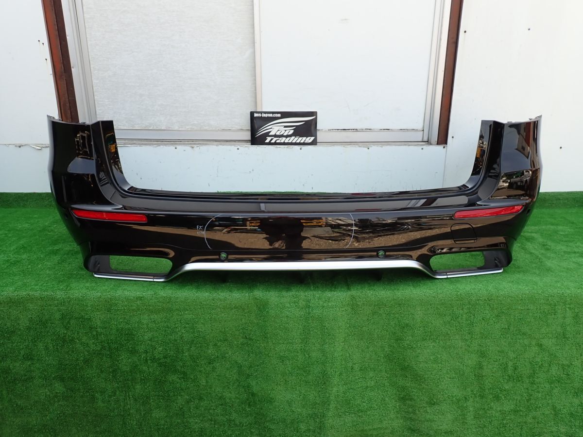 L6253vc Mercedes-AMG純正 E53 ワゴン S213 W213 前期 リアバンパー ディフューザー付 (A2138850901) オブシディアンブラック/197