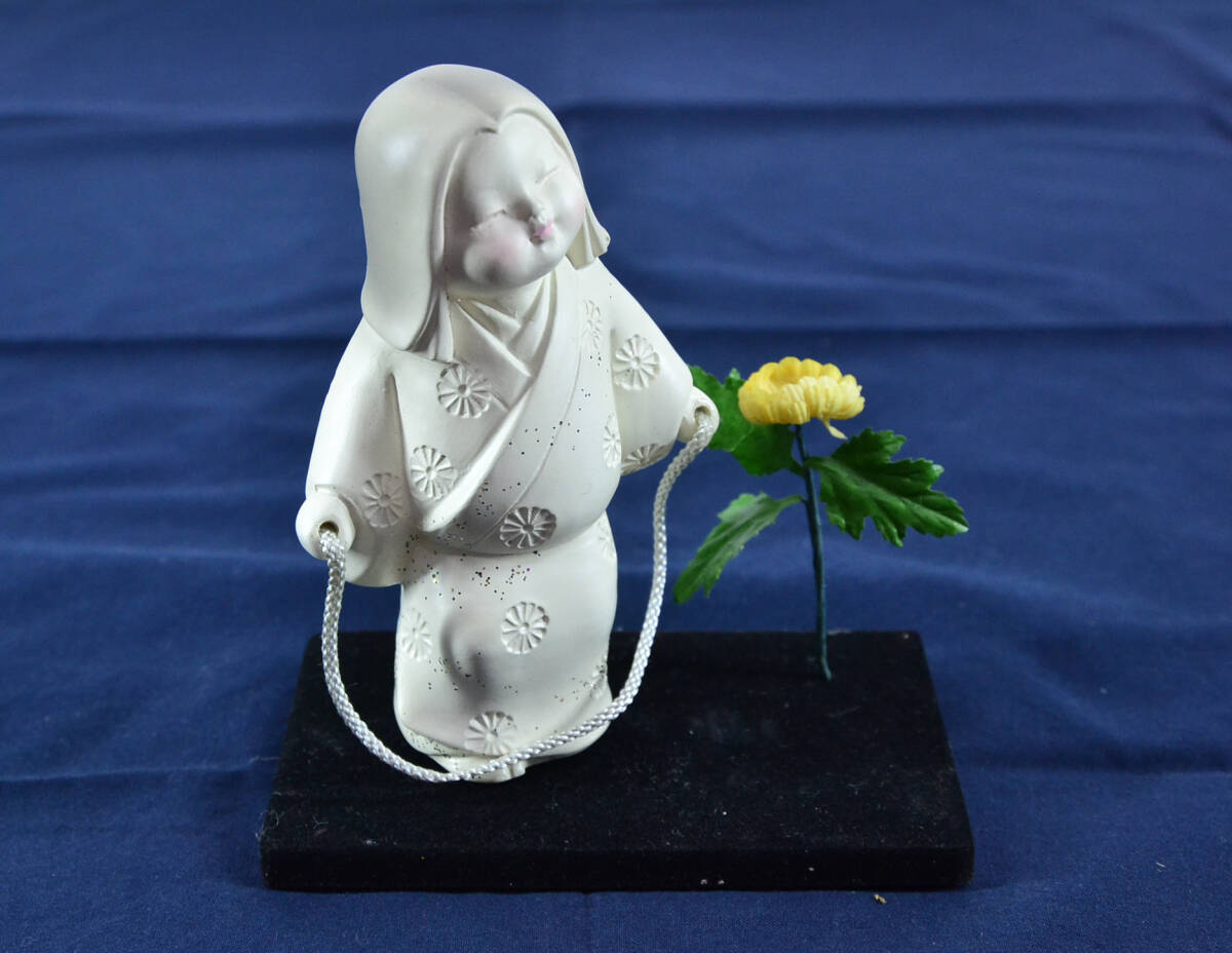 3♪博多人形と思われるお人形 18cm 飾り物 置物 和風小物 インテリア レトロ 中古品