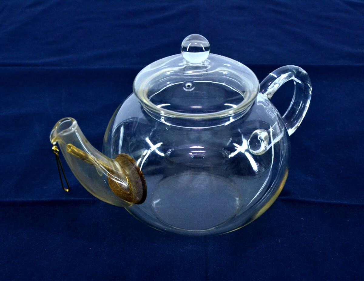ガラス製ティーポット お急須 レトロ 中古品