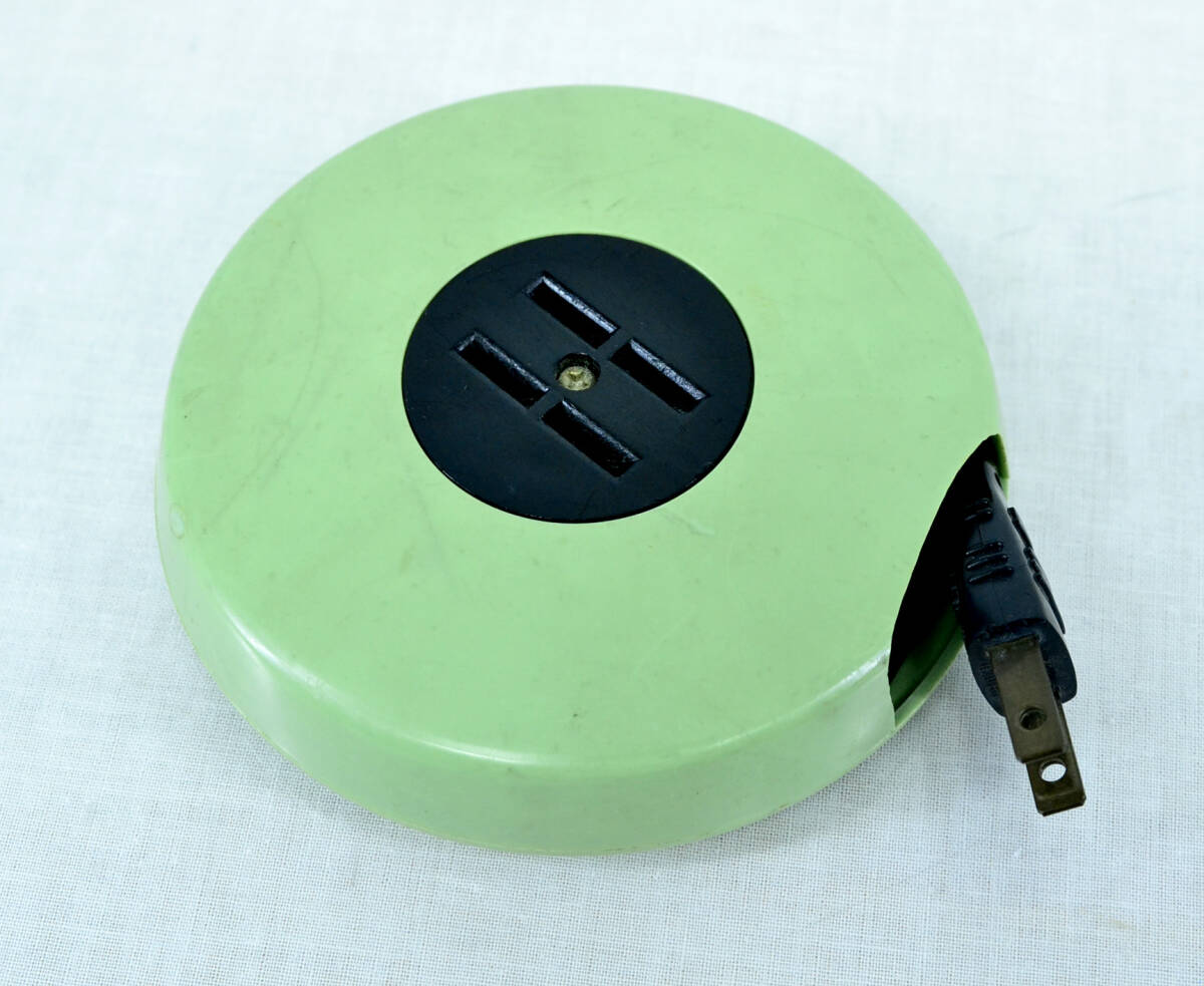 1.8m 巻取式コードリール 屋内用延長コード レトロ 中古品