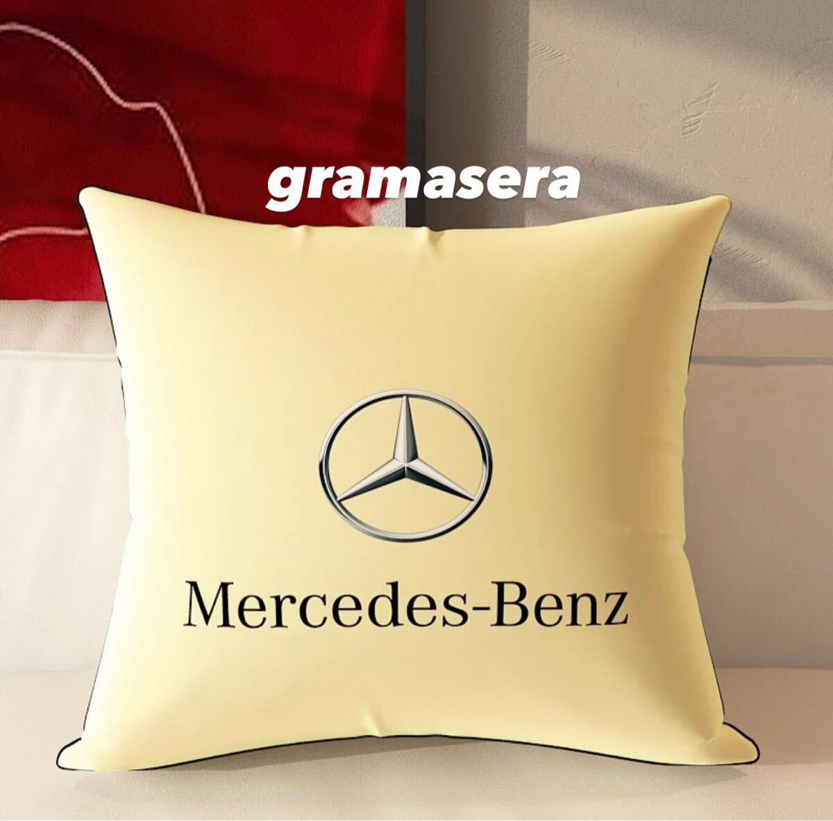 ★レア★メルセデスベンツ　クッション 高品質　ロゴクッション　Mercedes Benz
