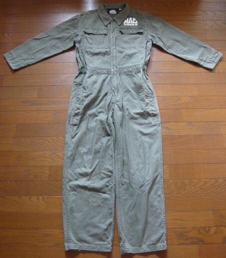 ☆Mac Tools☆マックツール☆絶版品☆つなぎ☆オールインワン☆メカニックウエア☆前後ロゴ プリント☆Sサイズ☆送料230円☆