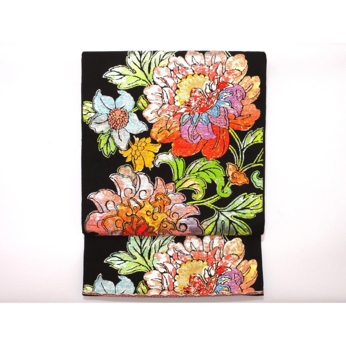 袋帯　龍村平蔵　大牡丹印金錦　本袋