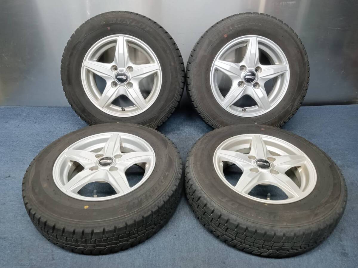 ★8分山★21年製★ ダンロップWINTER MAXX WM02 155/80R13　社外ホイール 13×5J +35 4H-100 4本セット スタッドレス　C476