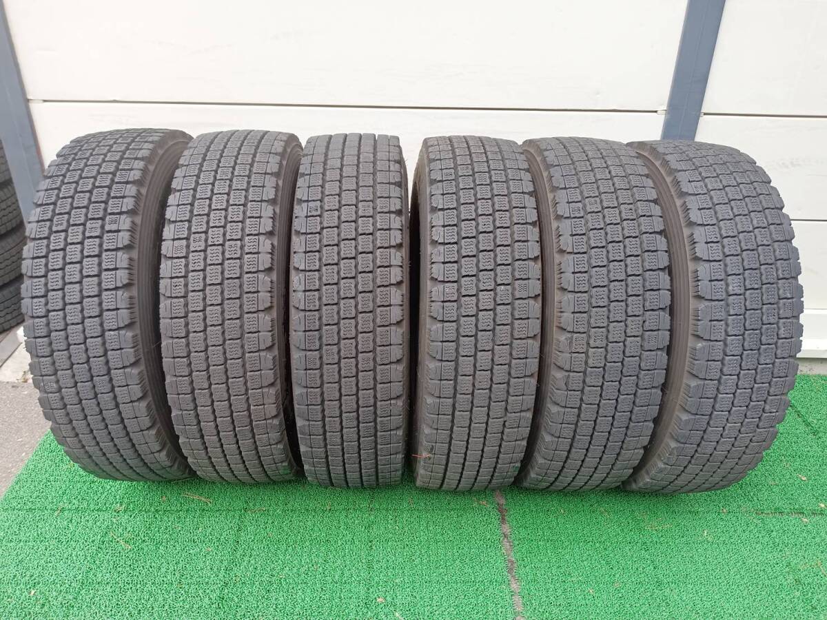 ★残り溝約10.5-14.0mm★21年製★ ブリヂストンW910 245/80R17.5 133/131J　6本セット スタッドレス　C631