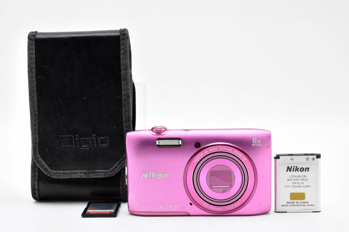 【美品】Nikon　COOLPIX　S3600　ピンク　バッテリー・ケース付き