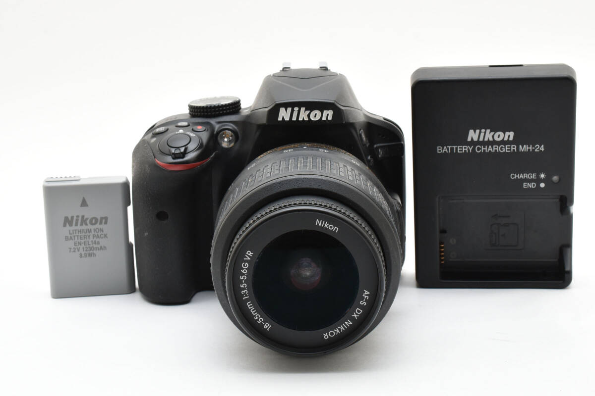 【美品・動作品】Nikon D3400　18-55レンズキット　充電器・バッテリー付き