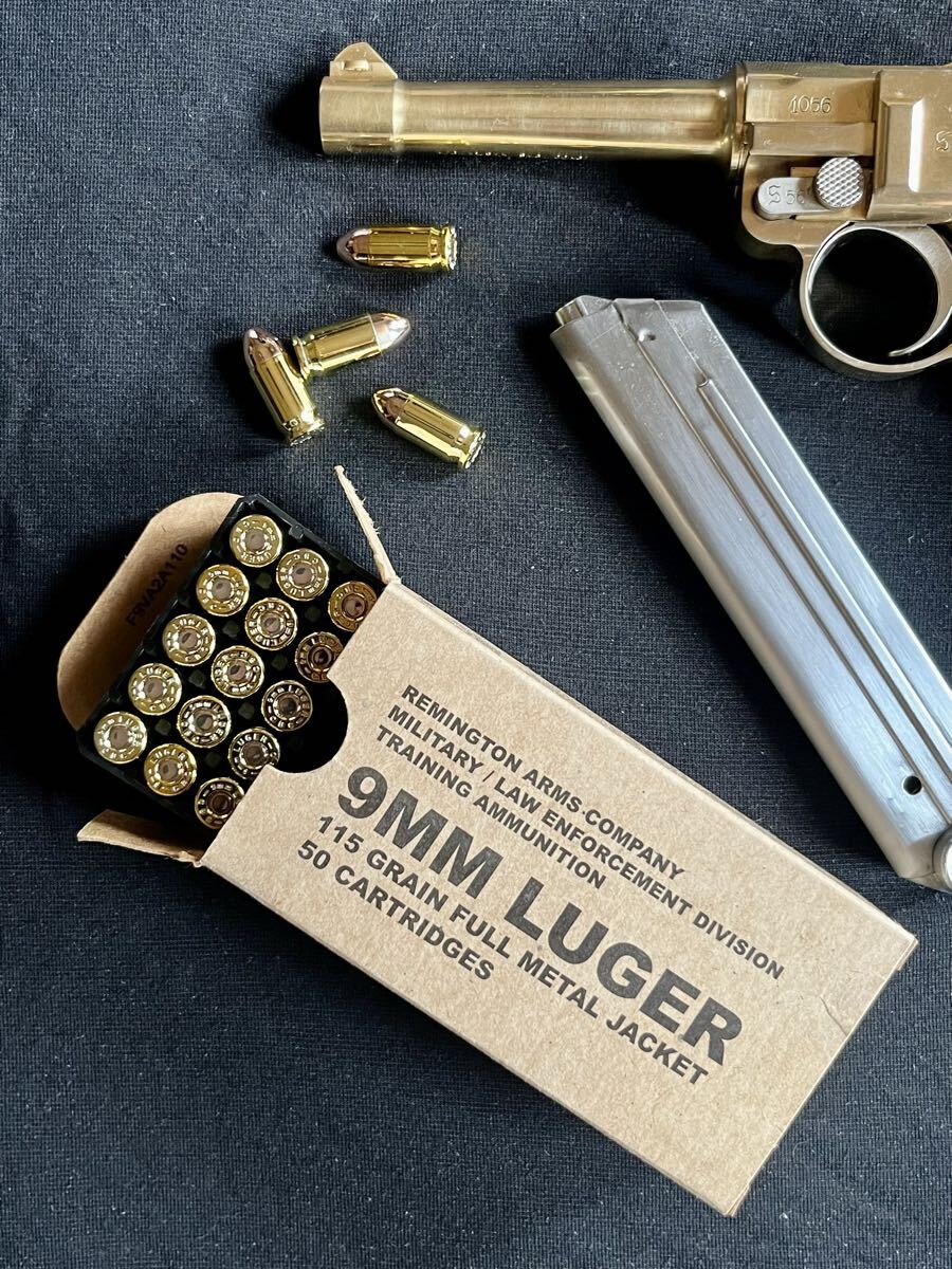 ◆ 送料無料 9mm Luger弾のケースと箱 ダミーカート 20個