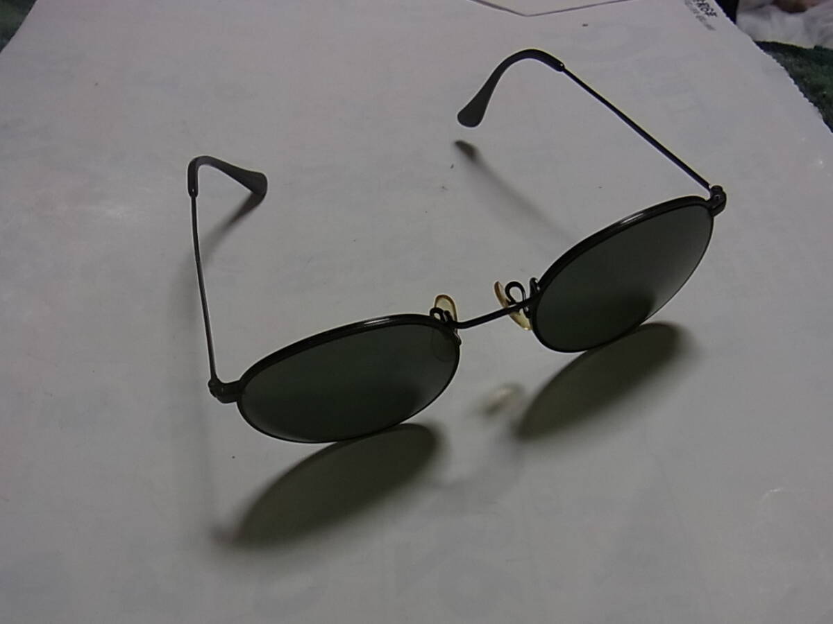 美品 Ray-Ban レイバン ヴィンテージ ボシュロム ラウンドメタル ブラック W0604 WSAW サングラス 男女兼用 USA製