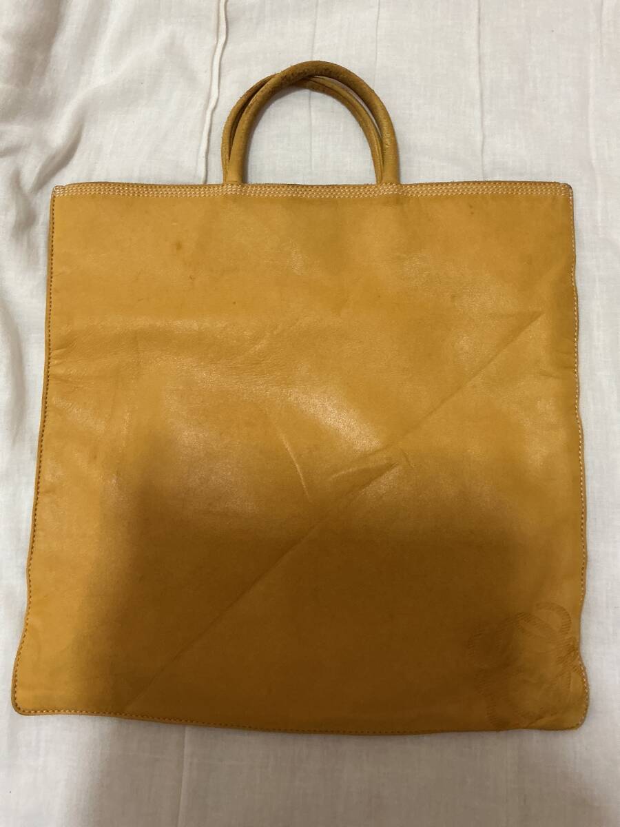 ロエベ　LOEWE レザー　トートバッグ　イエロー