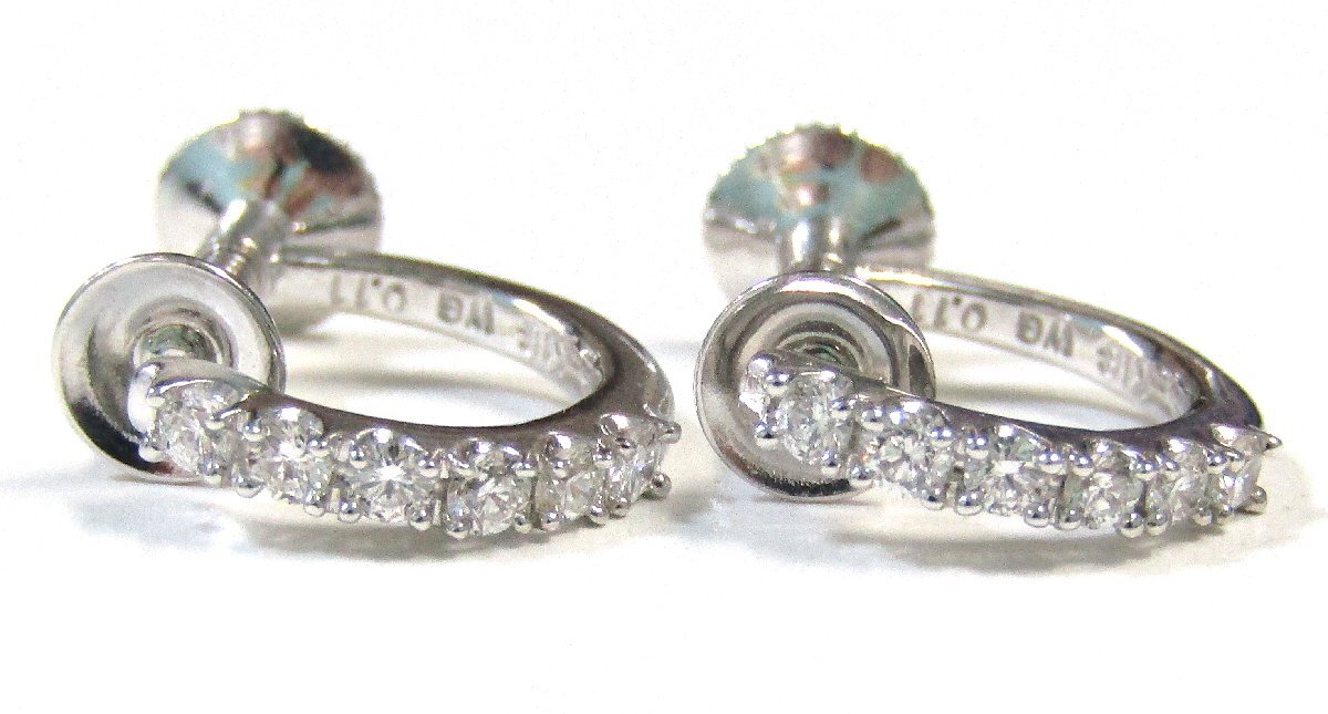 TASAKI K18 WG ダイヤモンド 0.11ct イヤリング 田崎真珠