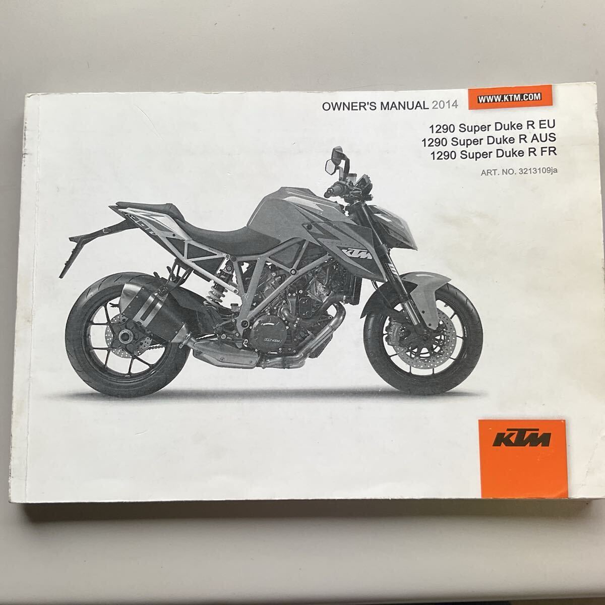 KTM 1290 super Duke オーナーズマニュアル　 取扱説明書
