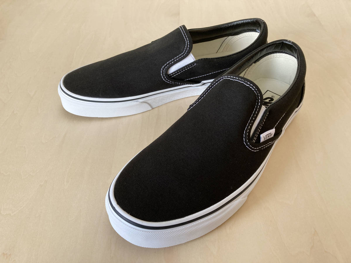 28cm バンズ スリッポン VANS SLIP-ON BLACK/WHITE US10/28cm VN000EYEBLK