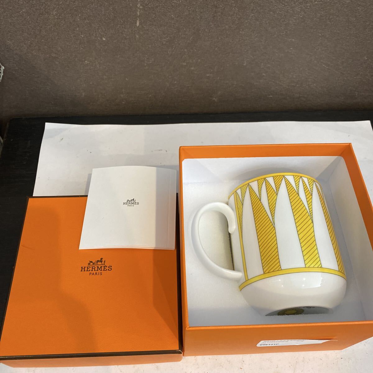 未使用　HERMES エルメス　ソレイユ　ドゥ　エルメス マグカップ