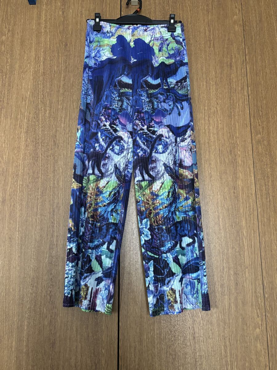 新品PLEATSプリーツ総柄 パンツ稀少品