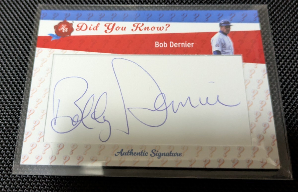 2025 Historic Autograph Did You Know? Bob Dernier CUBS Cut Auto
