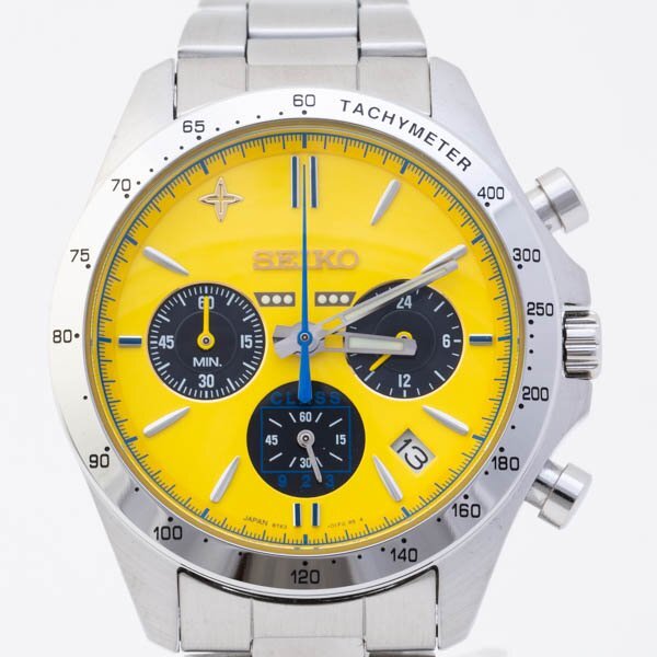 SEIKO セイコー 8T63-01E0 923型ドクターイエロー 運行20周年記念 5000本限定 クォーツ デイト イエロー文字盤 メンズ腕時計 箱付 #38897