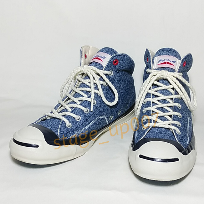 CONVERSE／Jack Purcell/ジャックパーセル ミッドカットスニーカー SWEATSHIRTS MID/1C1202/size26（キレイめ）／管QNJA
