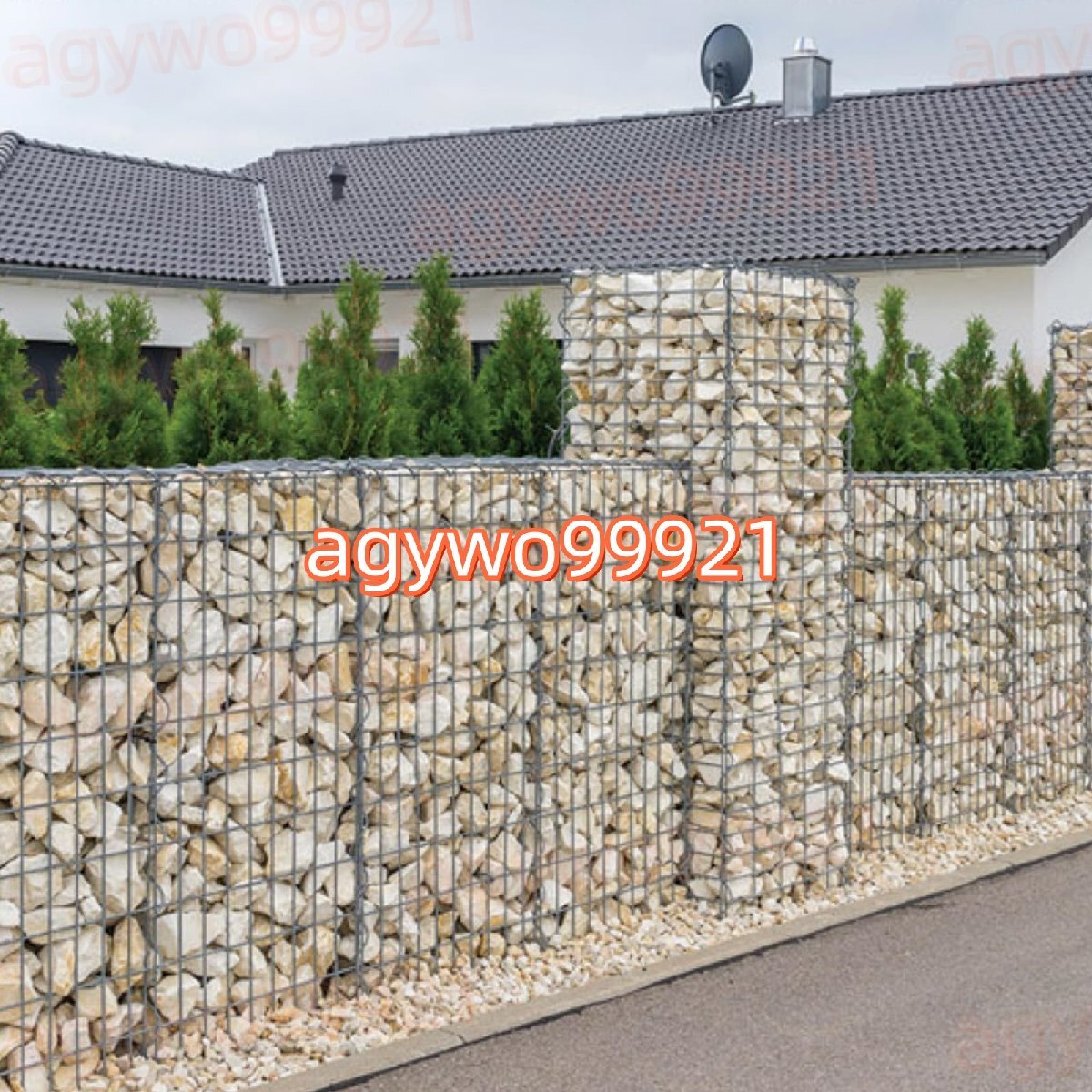 ガビオンバスケット ワイヤーメッシュ、擁壁、法面保護、花壇、ベンチなどとして使用できます、100*100*100cm/メッシュ5*10cm