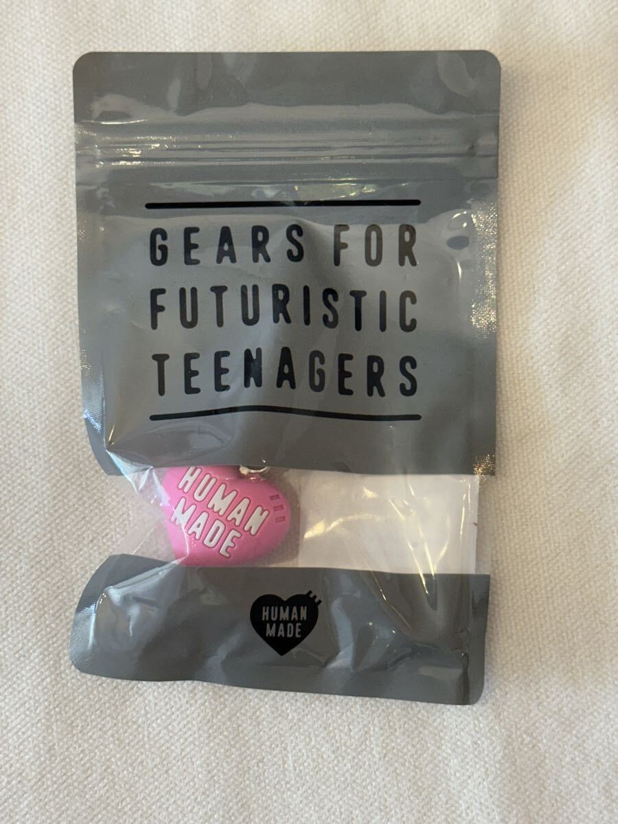 未開封【ヒューマンメイド】立体ハート ラバーキーチェーン キーホルダー ピンク　ハート チャーム HUMAN MADE 人気 完売 レア 限定