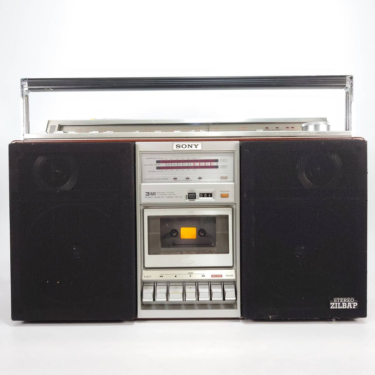 SONY CFS-V8 STEREO ZILBA'P ラジカセ カセットレコーダー カセットデッキ 昭和レトロ ヴィンテージ ソニー ジルバップ 現状品