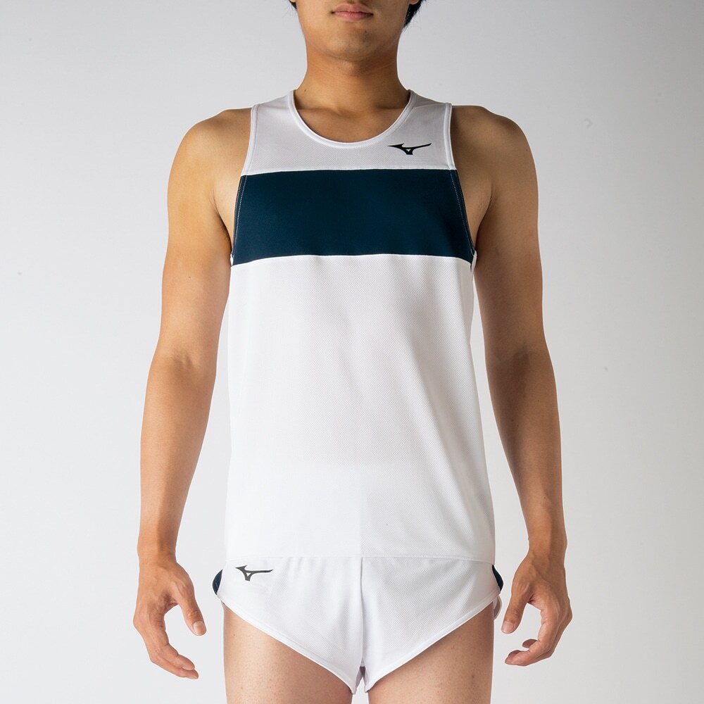 送料無料★新品★ミズノ mizuno U2MA005071+U2MB705071 陸上 レーシング シャツ パンツ 上下 XLサイズ
