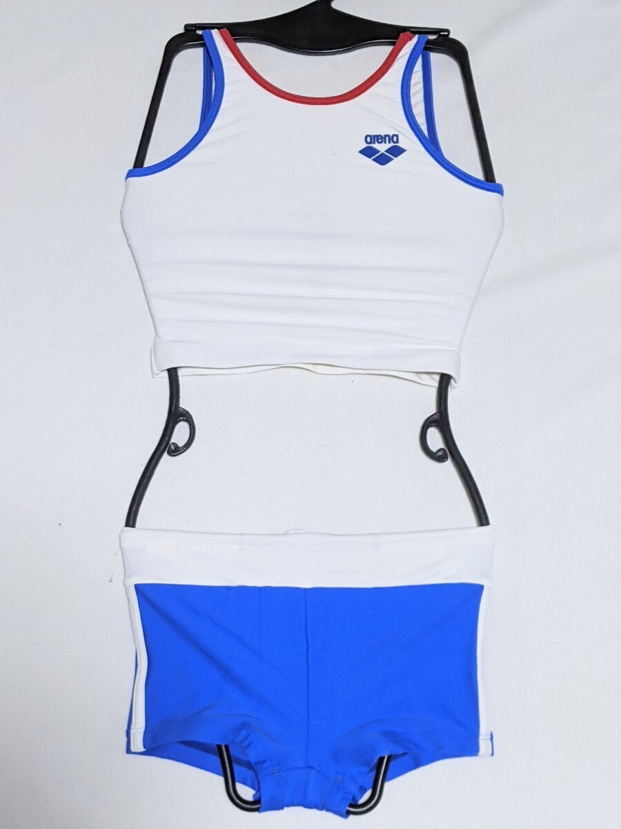 送料無料★新品★アリーナ arena FLA-7791WJ 競泳水着 フィットネス セパレーツ セパレート水着 上下 100サイズ ②