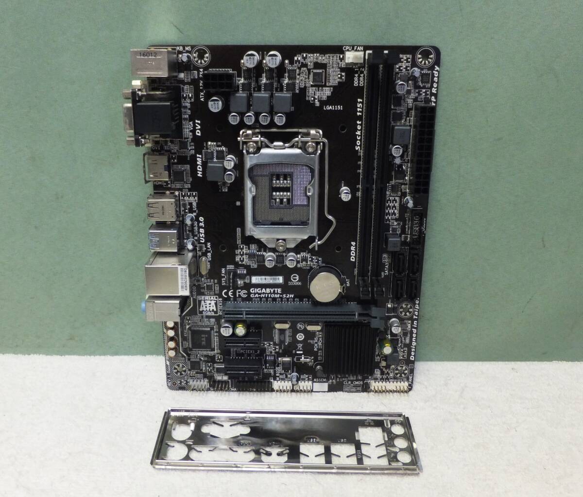 GIGABYTE GA-H110M-S2H 115XDBP 6192 マザーボード BIOS起動確認のみ 中古