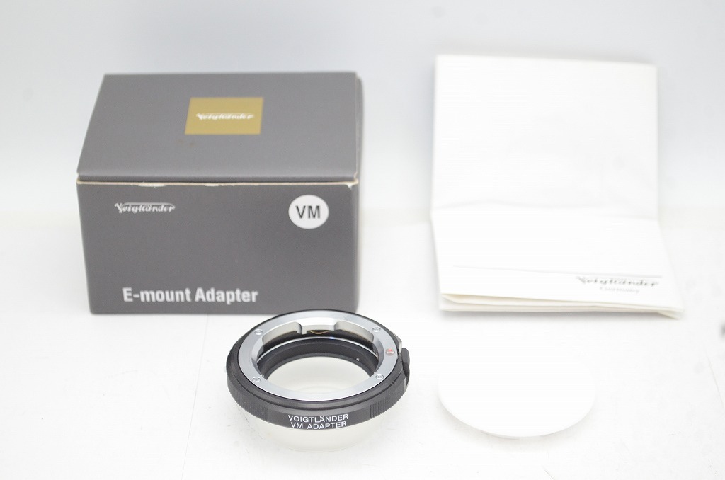 【適格請求書発行】美品 Voigtlander フォクトレンダー VM E-Mount Adapter マウントアダプター ブラック 元箱付【アルプスカメラ】250904s