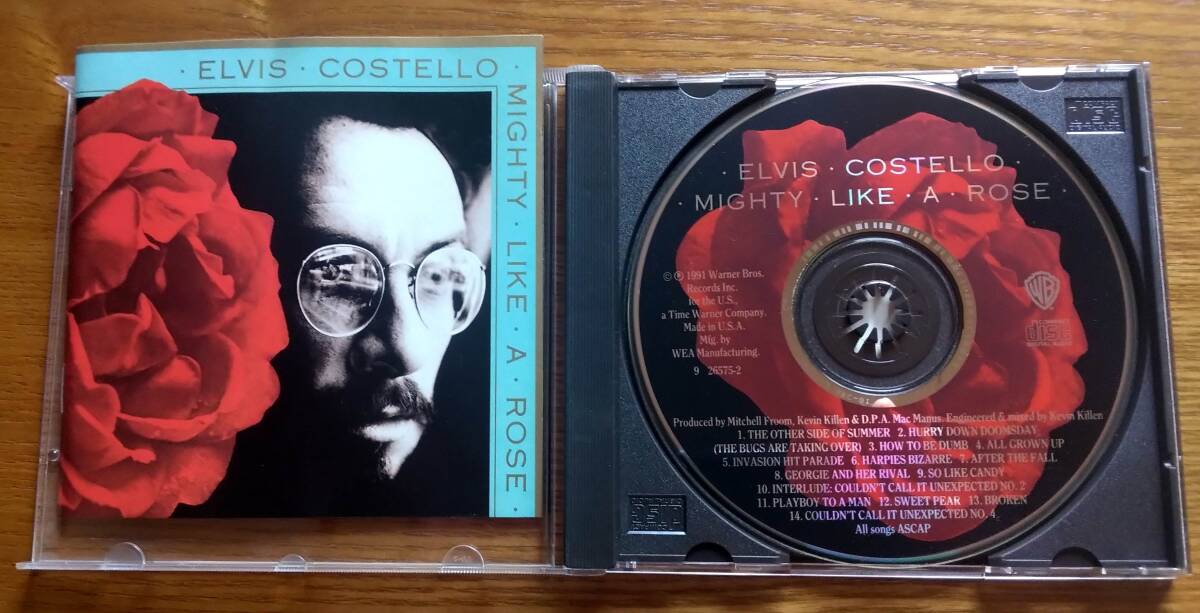 《盤面無傷》エルヴィス・コステロ マイティ・ライク・ア・ローズ Elvis Costello Mighty Like a Rose ポール・マッカートニー参加