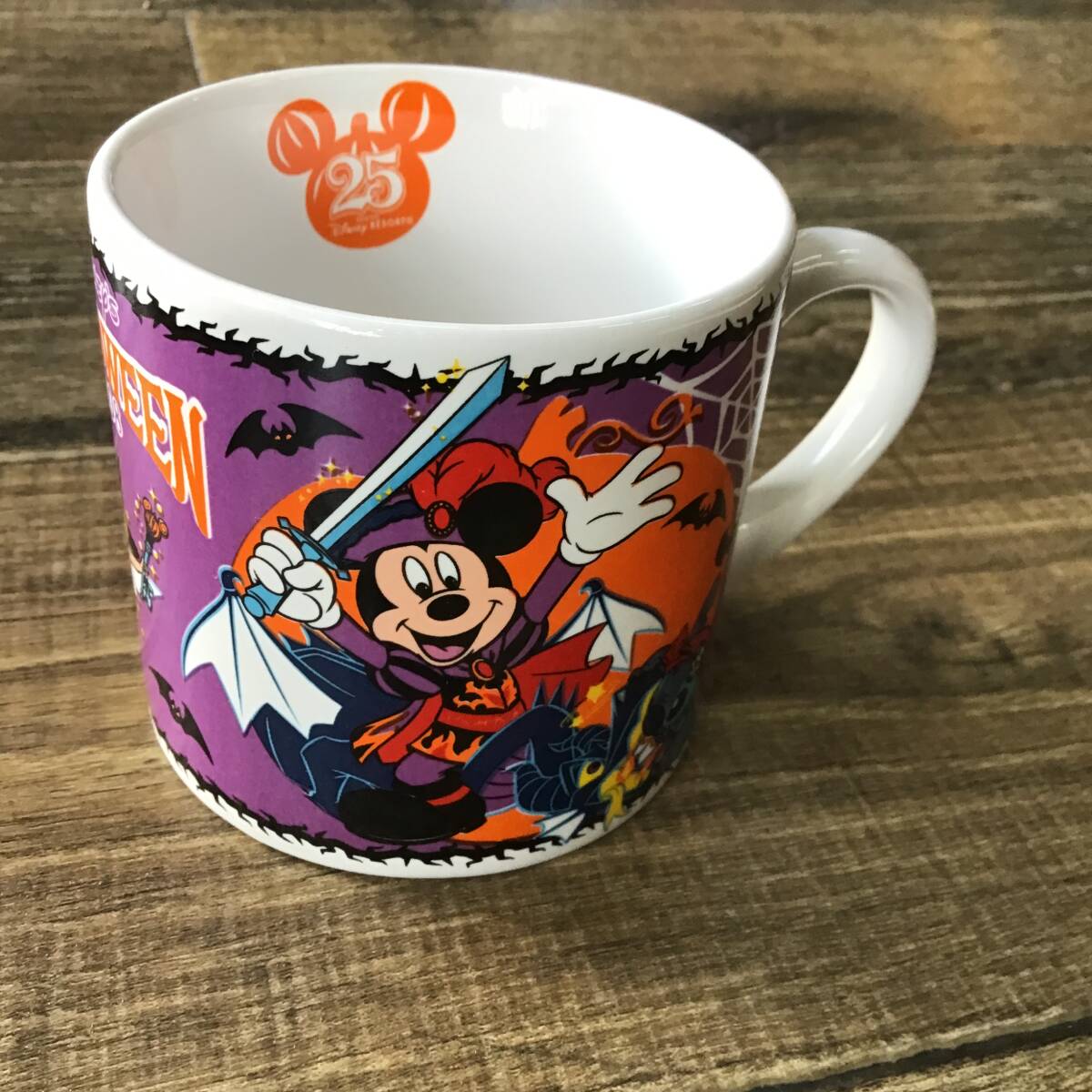 TDL ディズニーランド 25th 2008 ハロウィン スーベニア マグカップ　ミッキー ミニー スティッチ ティンカーベル チップ＆デール