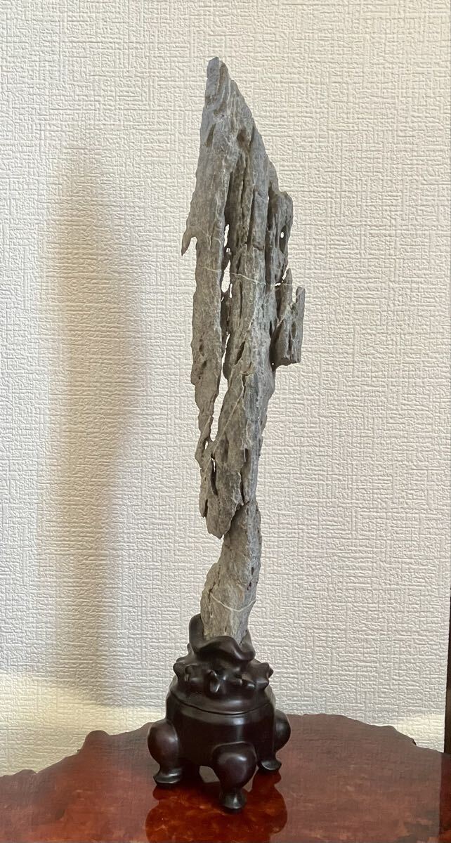 英石 中国美術 古美術 清時代 時代物 原石 天然石 鑑賞石 置物 観賞石 中国古玩