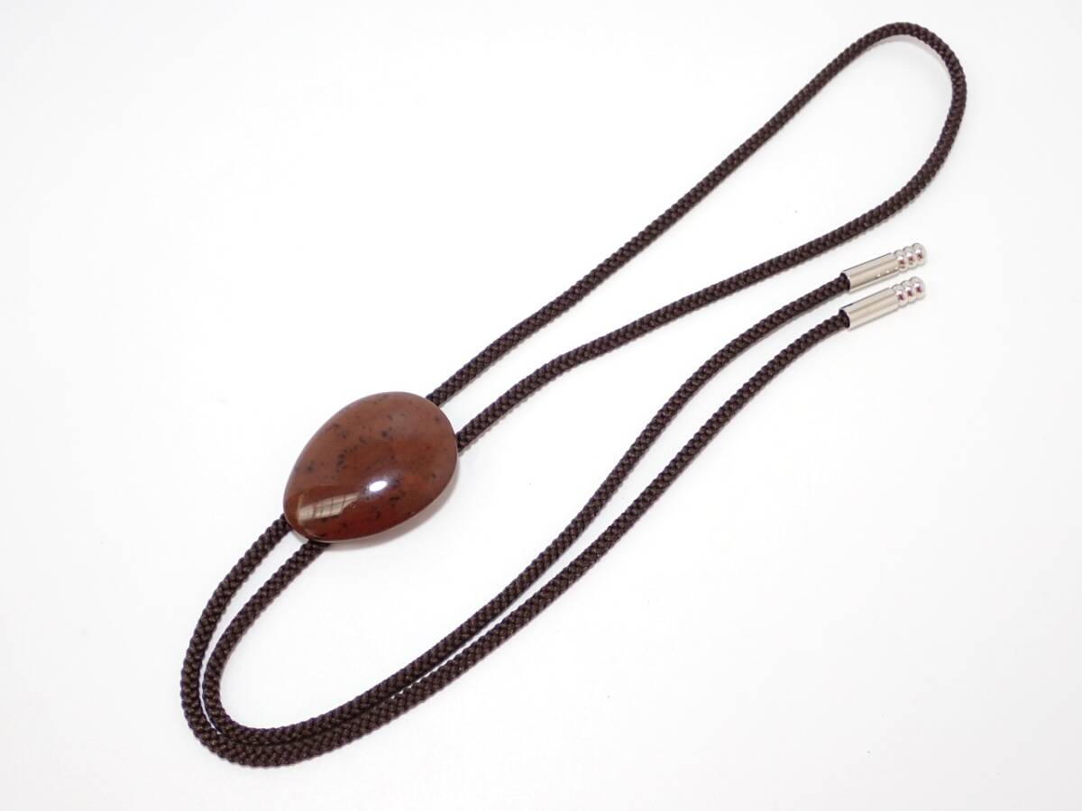 1円～★詳細不明 天然石 ループタイ アクセサリー ネックレス 装飾小物 全長100cm/Fre1114-4000