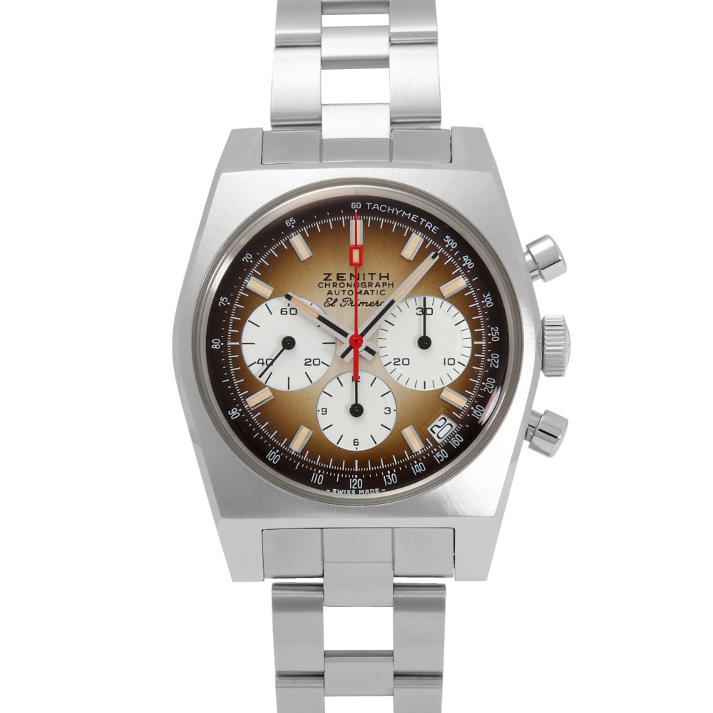 ゼニス ZENITH クロノマスター リバイバル エル・プリメロ A385 03.A384.400/385.M385 ブラウン文字盤 中古 腕時計 メンズ