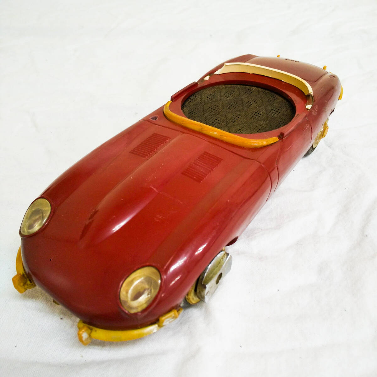 【ジャンク品】 ジャガー Eタイプ型 自動車ラジオ 昭和レトロ 当時物