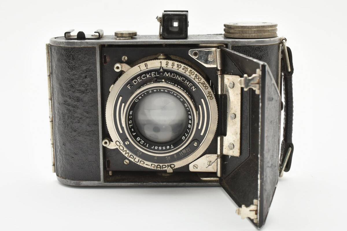 希少＊DECKEL MUNCHEN Carl Zeiss Jena Tessar 1:2.8 f=7.5cm　Tiefenscharfen-Tabelle f=7.5 デッケル カールツァイス 蛇腹カメラ