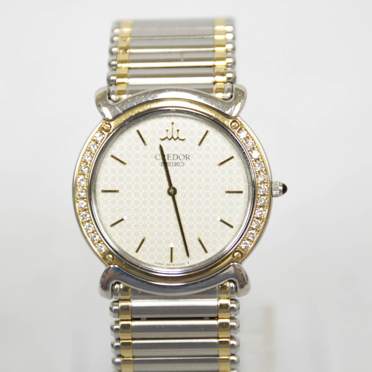 SEIKO セイコー CREDOR クレドール 腕時計 5A74-0190 稼働品 アナログ クォーツ 18KT ゴールド シルバー 2509-N0080M(NT)