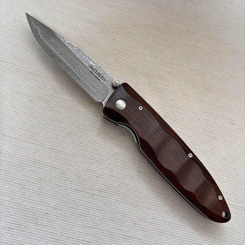 MCUSTA エムカスタ フォールディングナイフ ダマスカス キャンプ アウトドア 釣り ウッド IW509DK02MCS