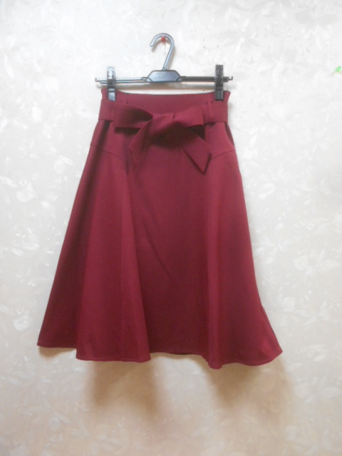 79　MISCH MASCH ミッシュマッシュ♪　フレアースカート　ベルト付き　定価７９２０円　３６