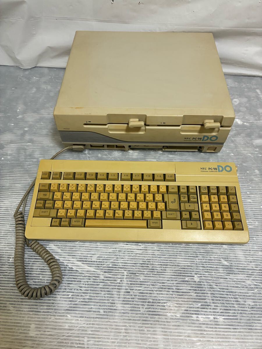 O137 ジャンク NEC PC-98DO 本体/キーボード 白軸リニア