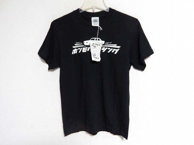 N9221:未使用CRAZY KEN BAND(クレイジーケンバンド)ホンモクレーシング 横山自動車（有）Tシャツ/黒/S:36