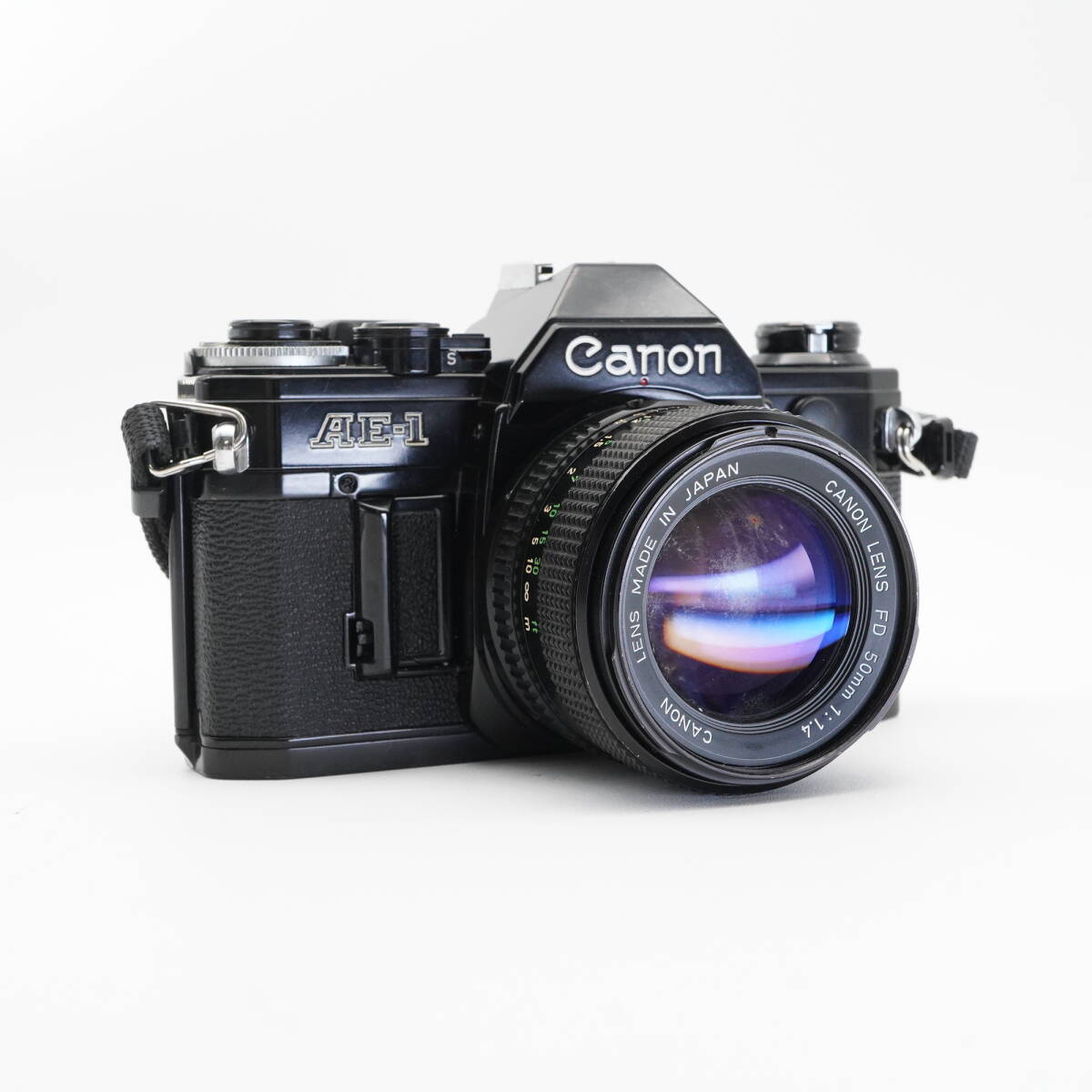 現状品 Canon キヤノン AE-1 (シャッターOK 露出NG) NEW FD 50mm F1.4 フィルム一眼レフカメラ #AA6979
