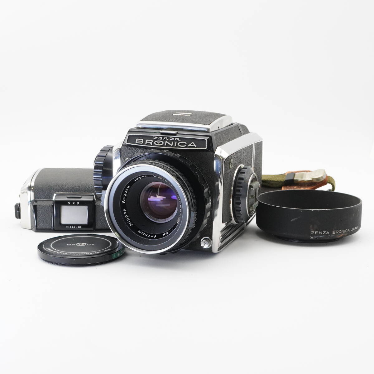 良品 ZENZA BRONICA ゼンザブロニカ S2 前期 NIKKOR-P 75mm F2.8 中判フィルム一眼レフカメラ #B2195