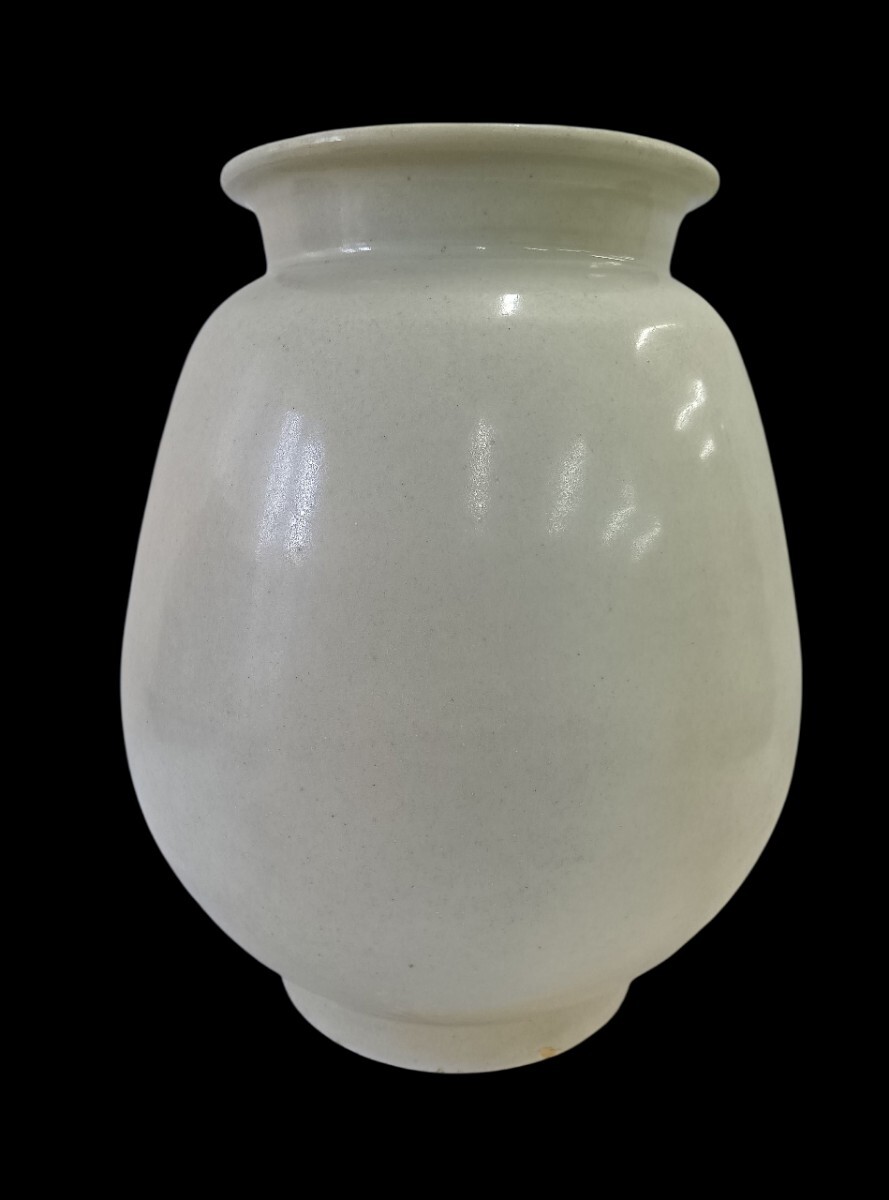 【時代物】名品 李朝 初期 古陶器 花瓶 時代 古作 白磁 壺 朝鮮 中国 骨董品 古美術品 16世紀 アンティーク