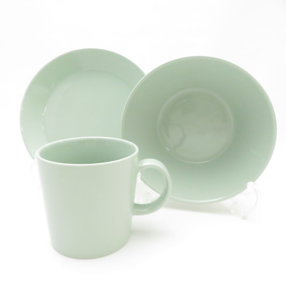 美品 iittala イッタラ ティーマ セージグリーン マグカップ 中皿 ボウル セット プレート 深皿 北欧 フィンランド SU13122J2