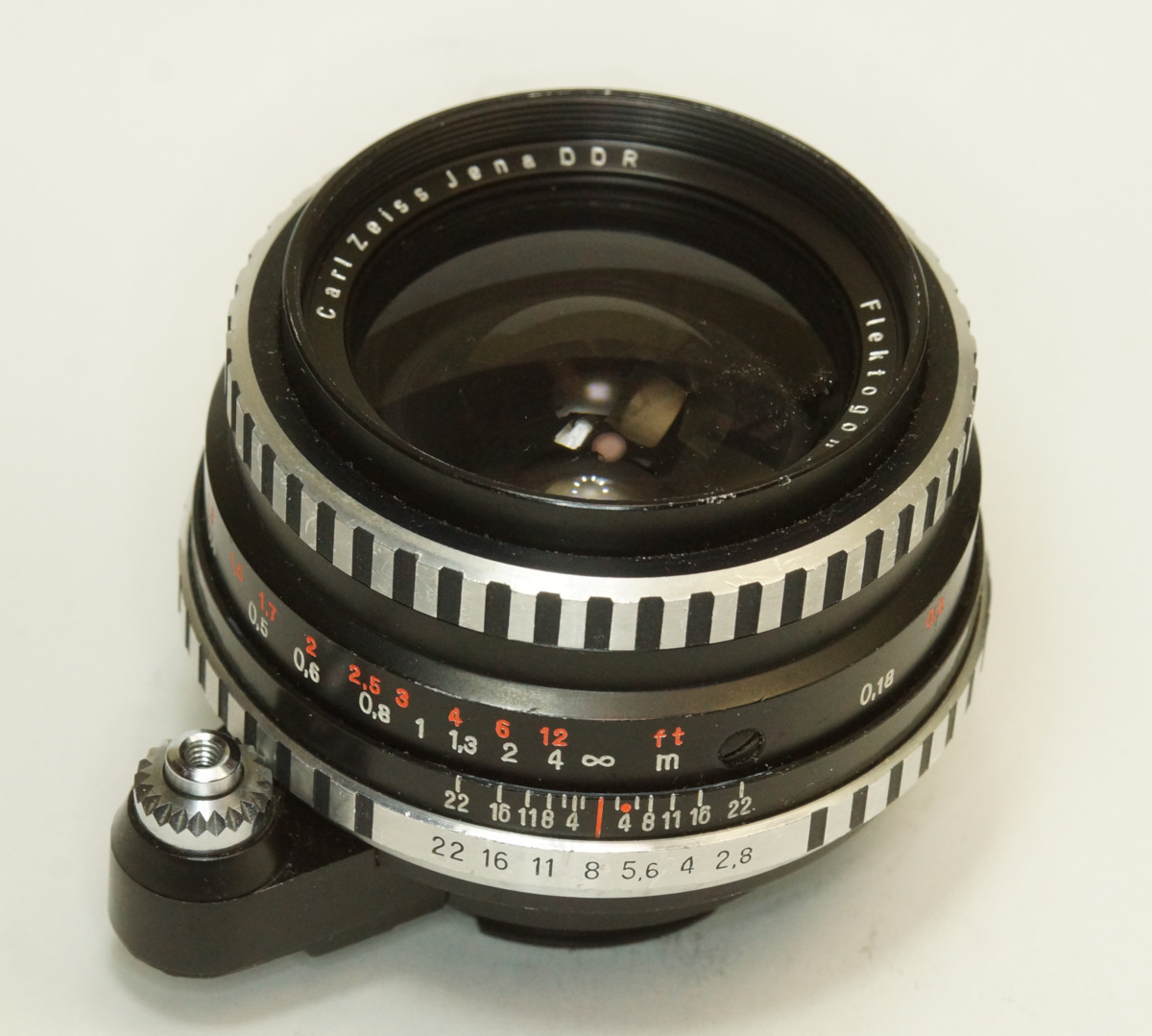 ドイツ製 Carl Zeiss Jena Flektogon 2.8/35 Exakta 128NB-761 ゼブラ 銀文字 70年代 後期型