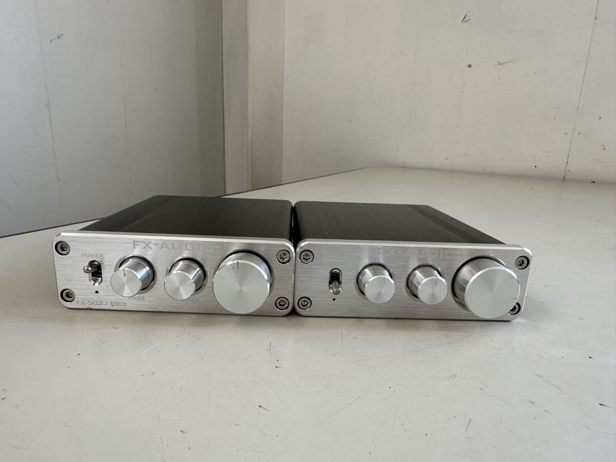 FX-AUDIO- FX-502J PRO DC12-24V アンプ プリメインアンプ 2台　動作未確認
