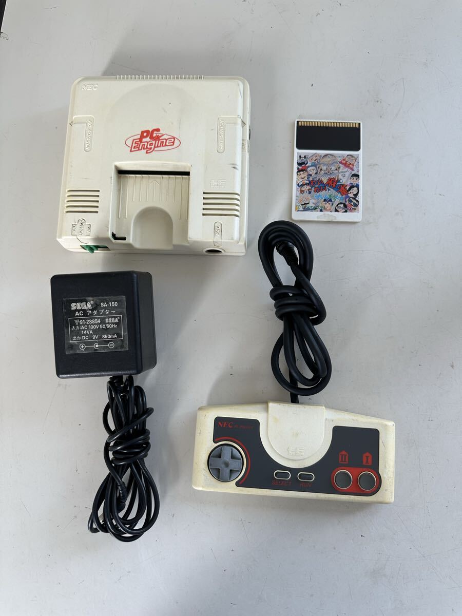 NEC PCエンジン PCEngine PI-TG001/コントローラー PI-PD001/SEGA SA-150 ソフト付き　動作未確認　 9/30
