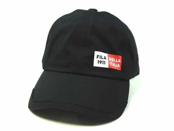FILA GOLF フィラ ゴルフ レイン キャップ ブラック 男女兼用 フリーサイズ 帽子 耐水圧19000mm 【新品未使用品】 ◆アウトレット◆