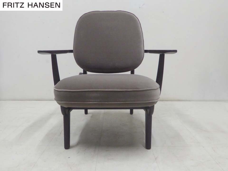 未使用品 正規品■FRITZ HANSEN フリッツハンセン■2024年製 定価37万円 FRED フレッド ラウンジチェア 1Pソファ ブラウングレー